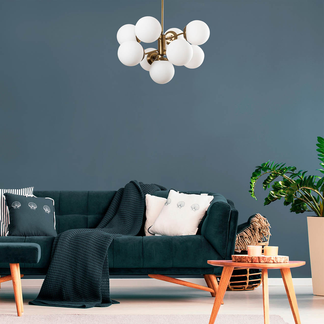 Opviq Lustre Mudoni blanc - 70x80 cm