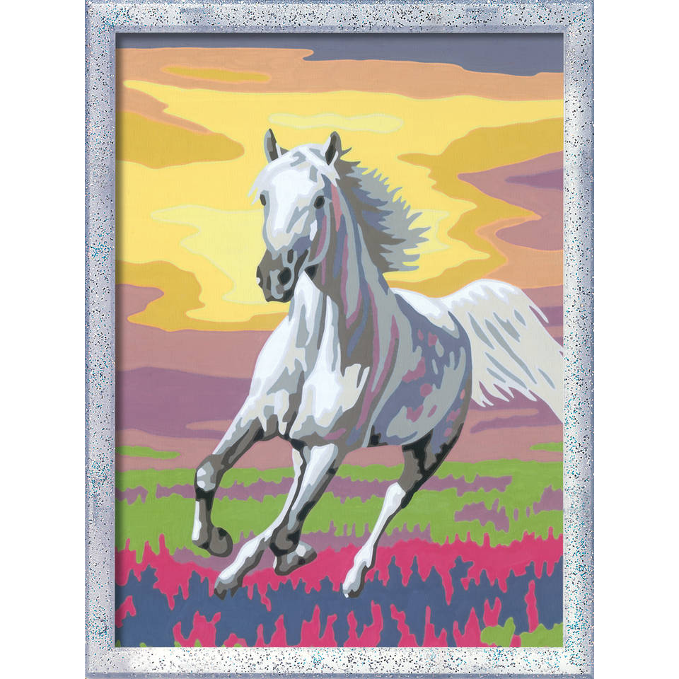 Ravensburger CreArt Schilderen op nummer paard bij zonsondergang