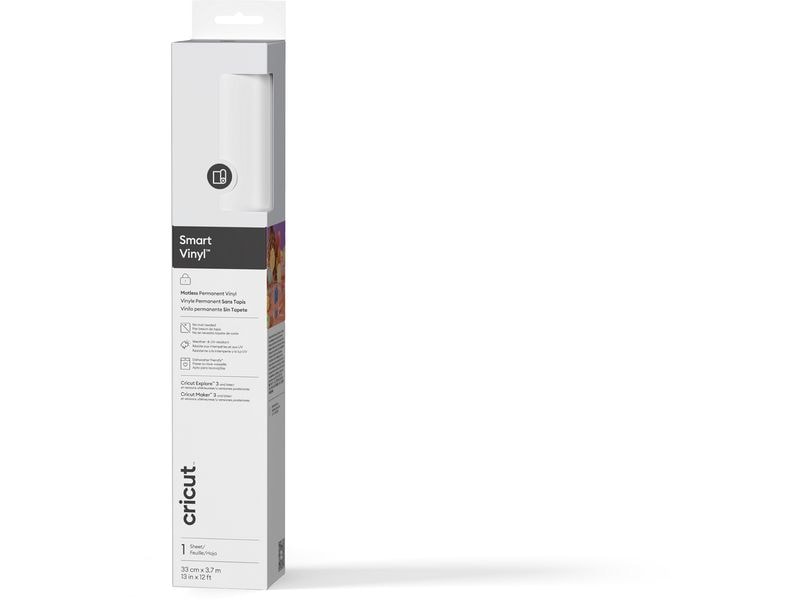 Cricut Vinylfolie Smart Permanent 33 x 366 cm, 1 Stück, Wei Permanentes Smart Vinyl