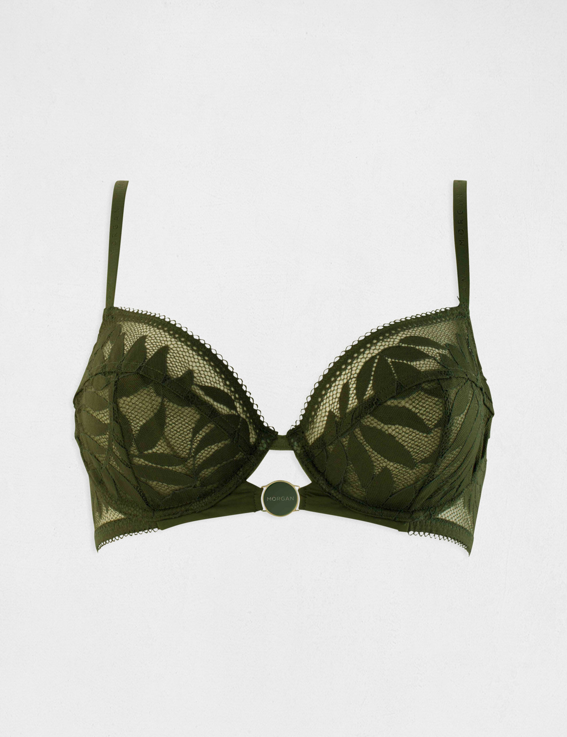 Soutien-gorge armatures vert kaki femme - vert_kaki