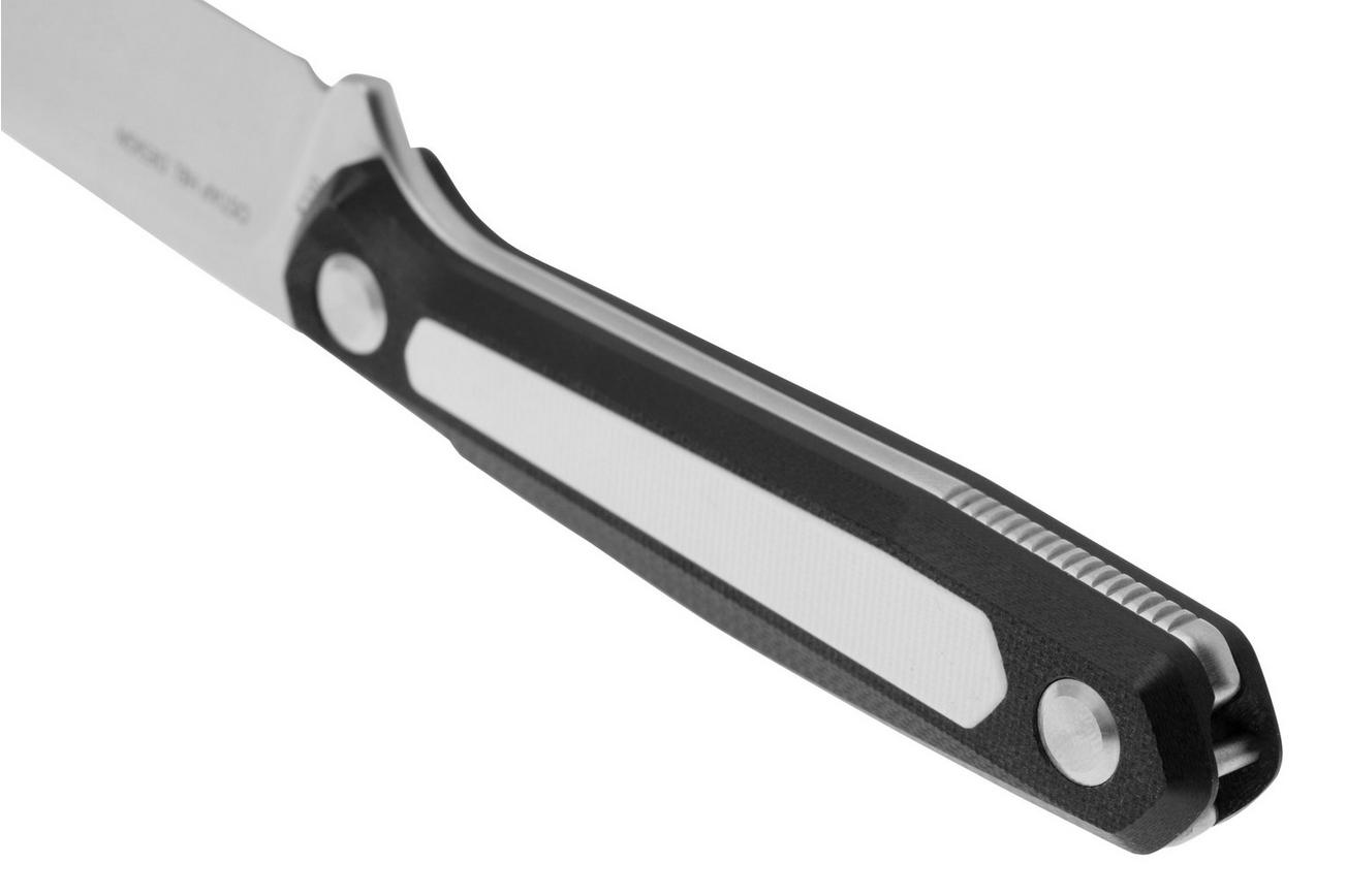 Real Steel Dex 3501BW Böhler K110, Black White G10, vaststaand mes, Ostap Hel design