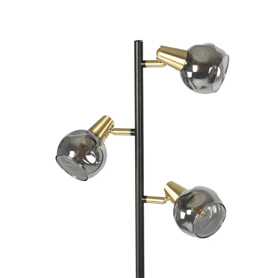 Qazqa vloerlampen vidro goudkleurig e14