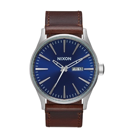 Nixon Sentry Leather Blue Brown