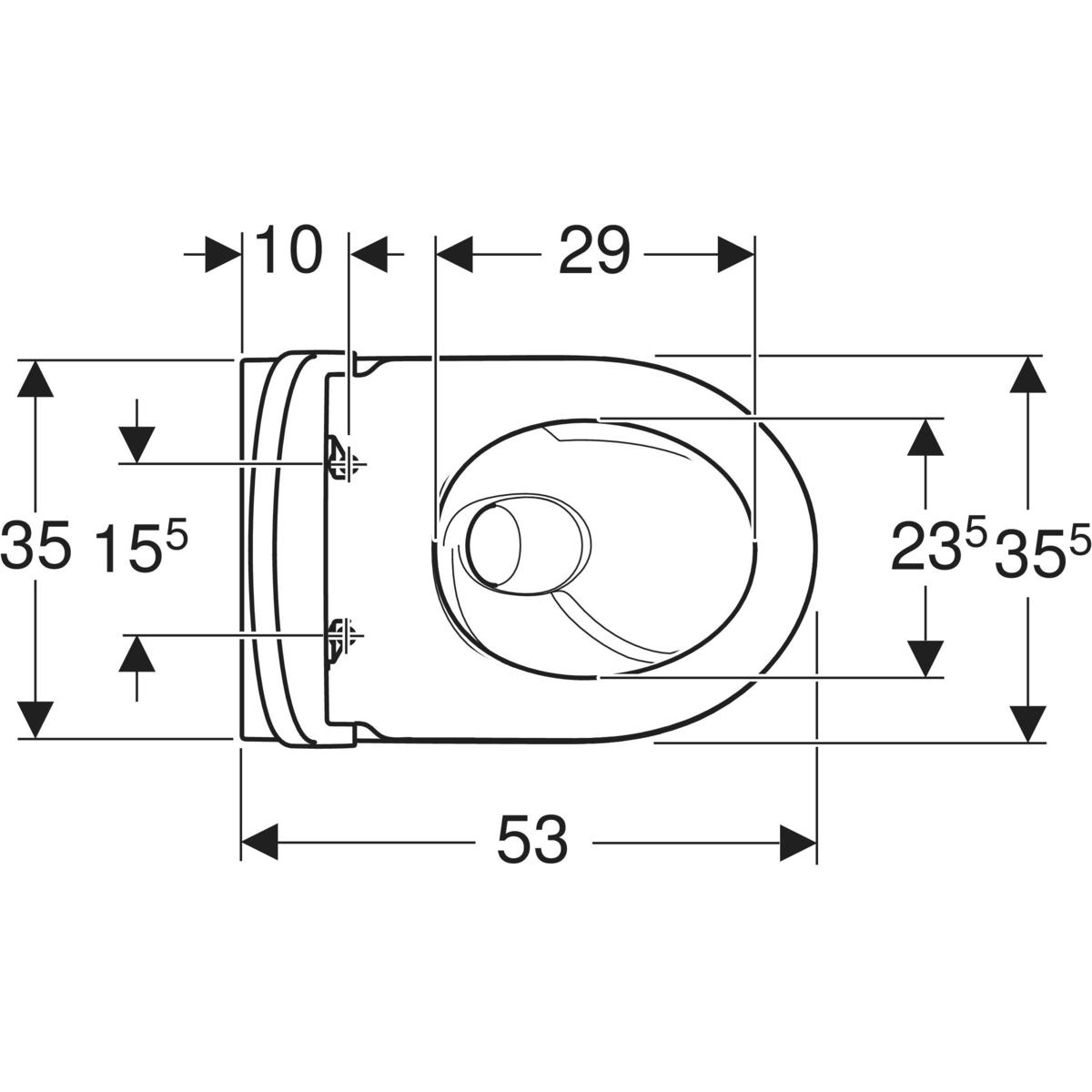 Geberit iCon toilet met Turboflush, Keratect en softclose zitting wit mat