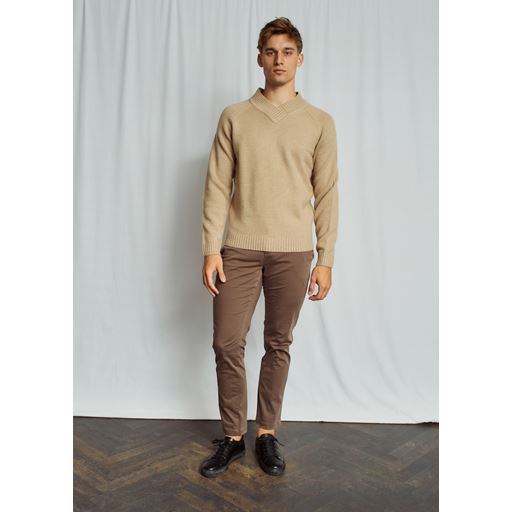 Bruun & Stengade Douglas Striktrøje, Sand, XL