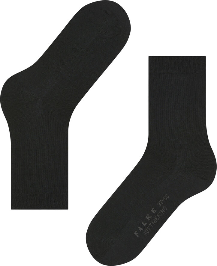 Falke Softmerino strømpe Sort