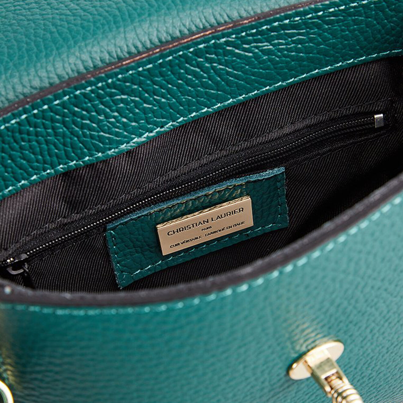 Christian Laurier Sac à main en Cuir Mathilde vert - 19.5x13.5x7.5 cm