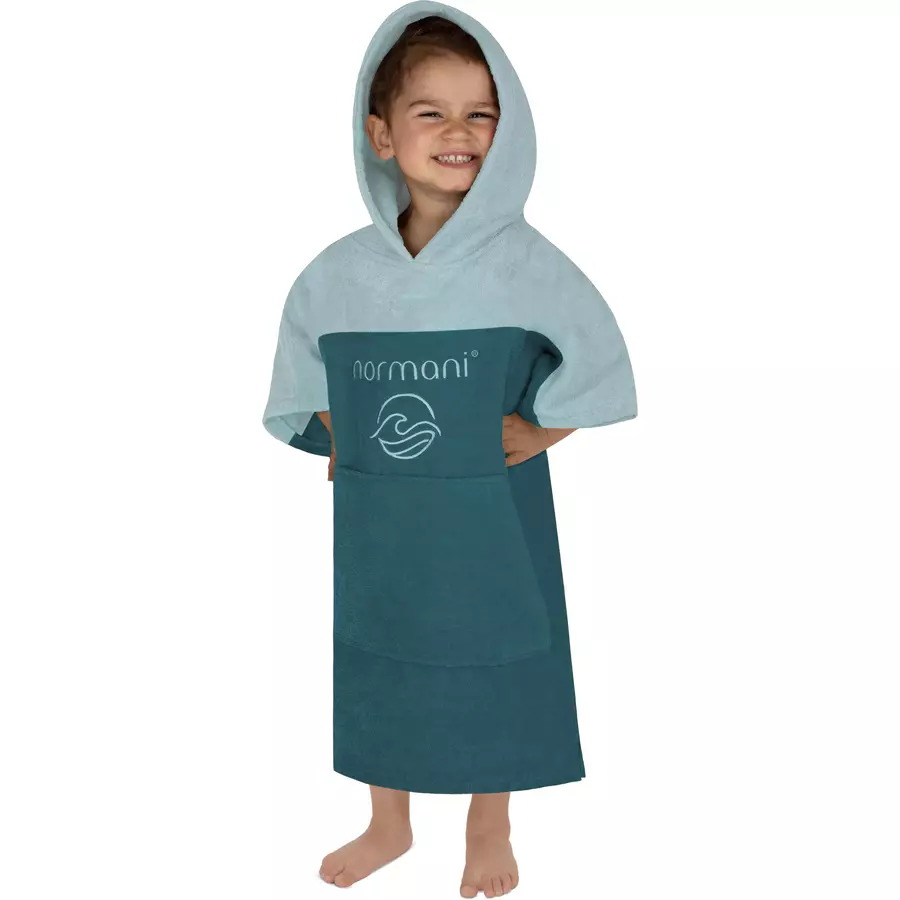 normani Kinder Badeponcho Puwai Petrol