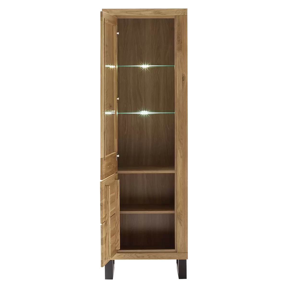 Vitrine Kambo Eiche,schwarz
