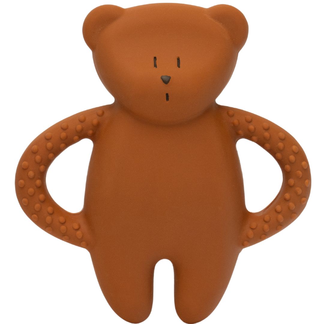 Moonie bijtring bear - caramel natur