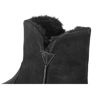 Damen-Nubukboot gefüttert, Schwarz