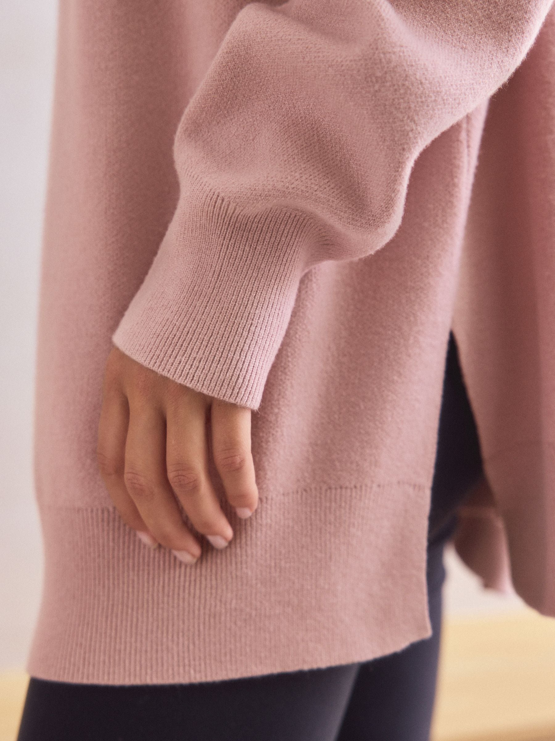 Roze - Half Zip Knitted Jumper