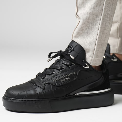 Baskets Raphael Low Top Matt Crocodile All Black