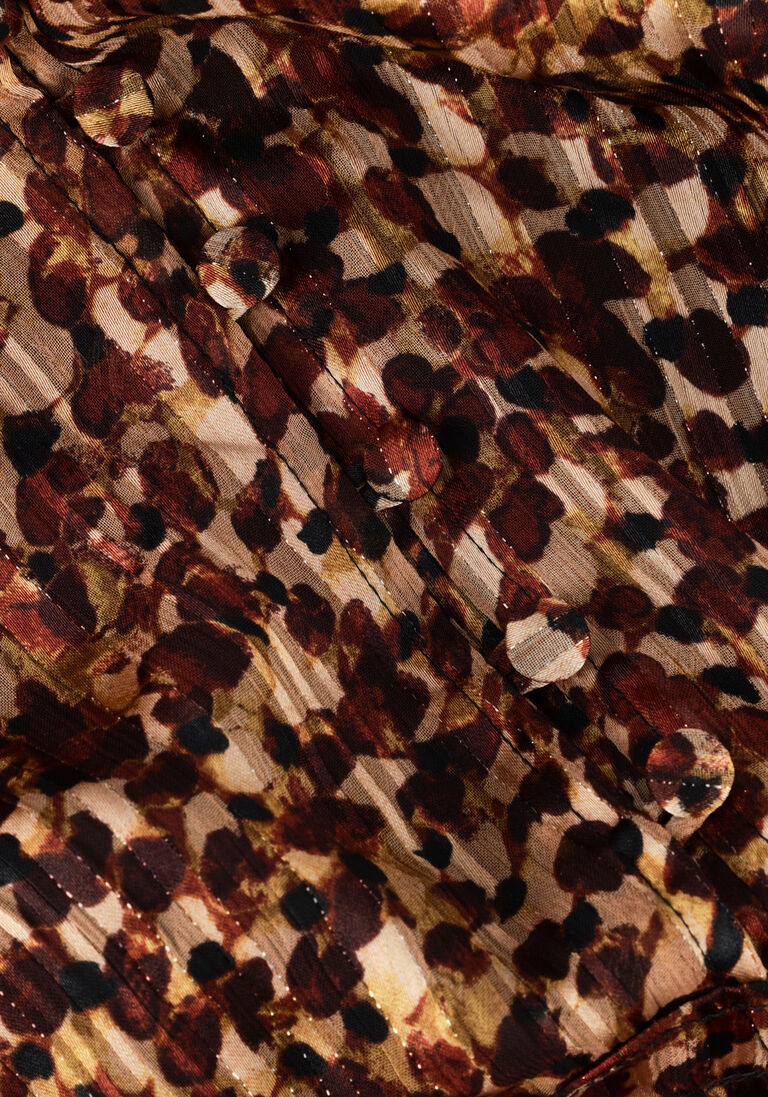 SECOND FEMALE bruine second female maxi jurk nutmeg dress