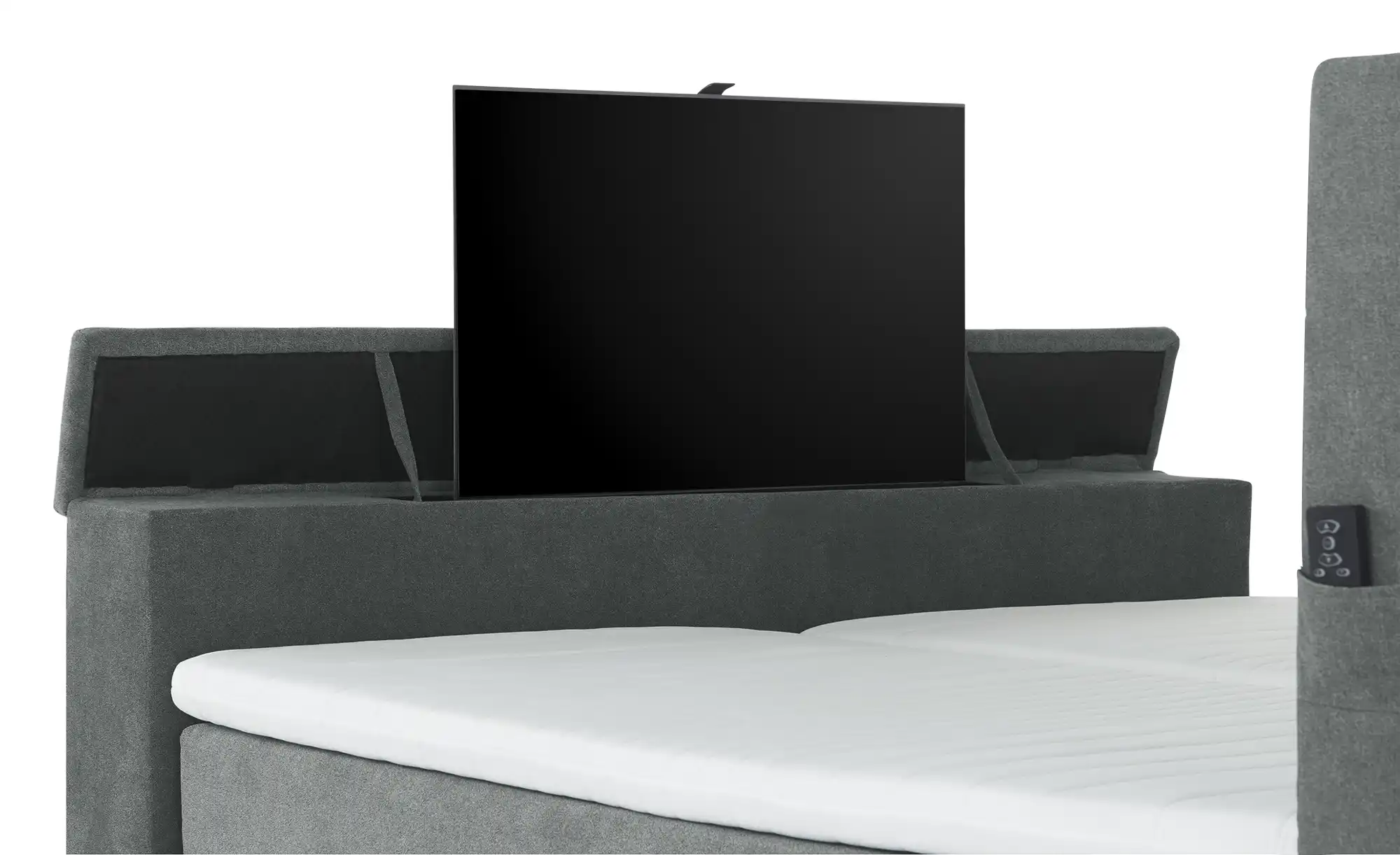 uno TV-Boxspringbett mit motorischer TV-Halterung Dillon