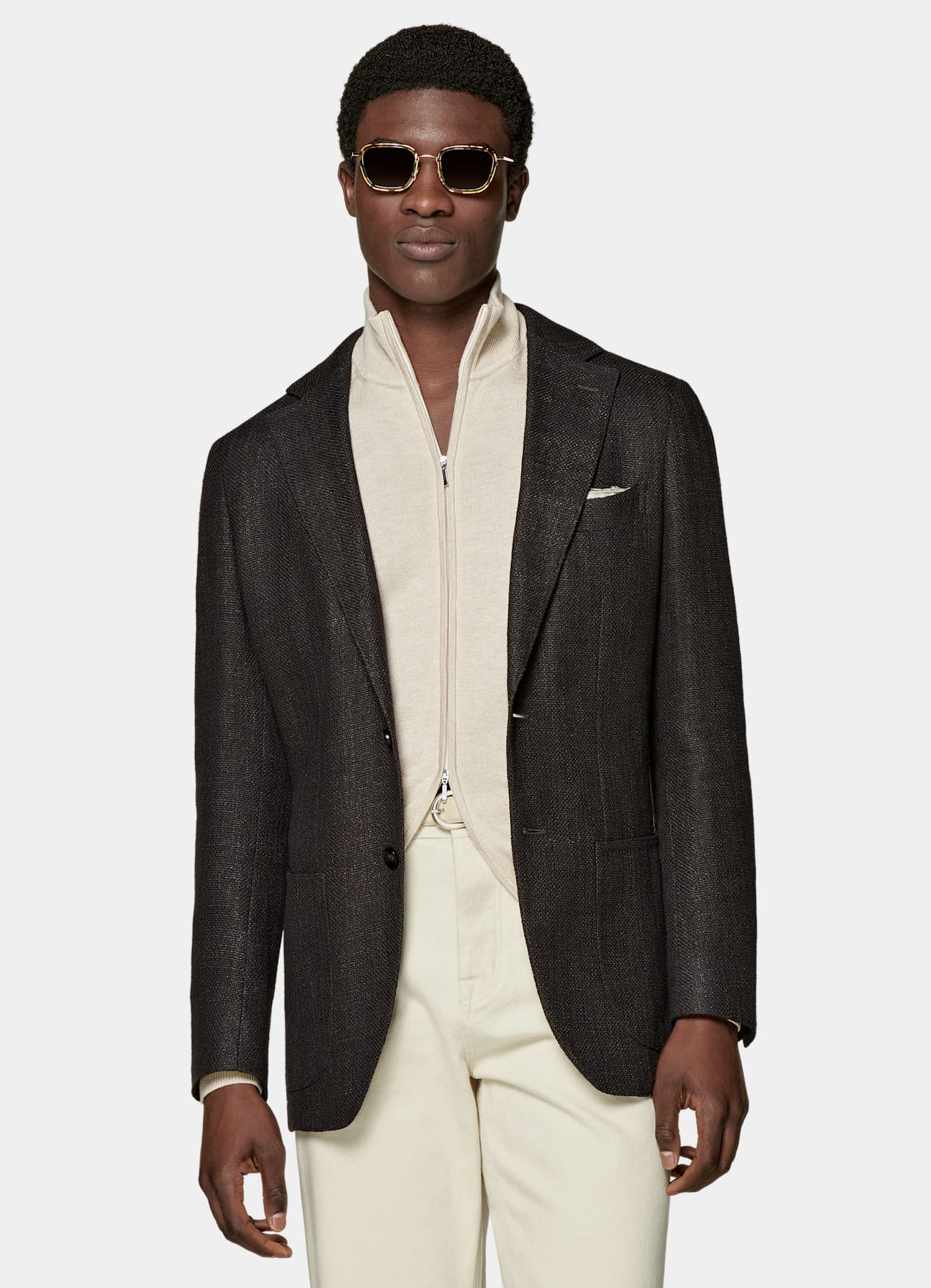 Blazer Lazio coupe Tailored marron foncé