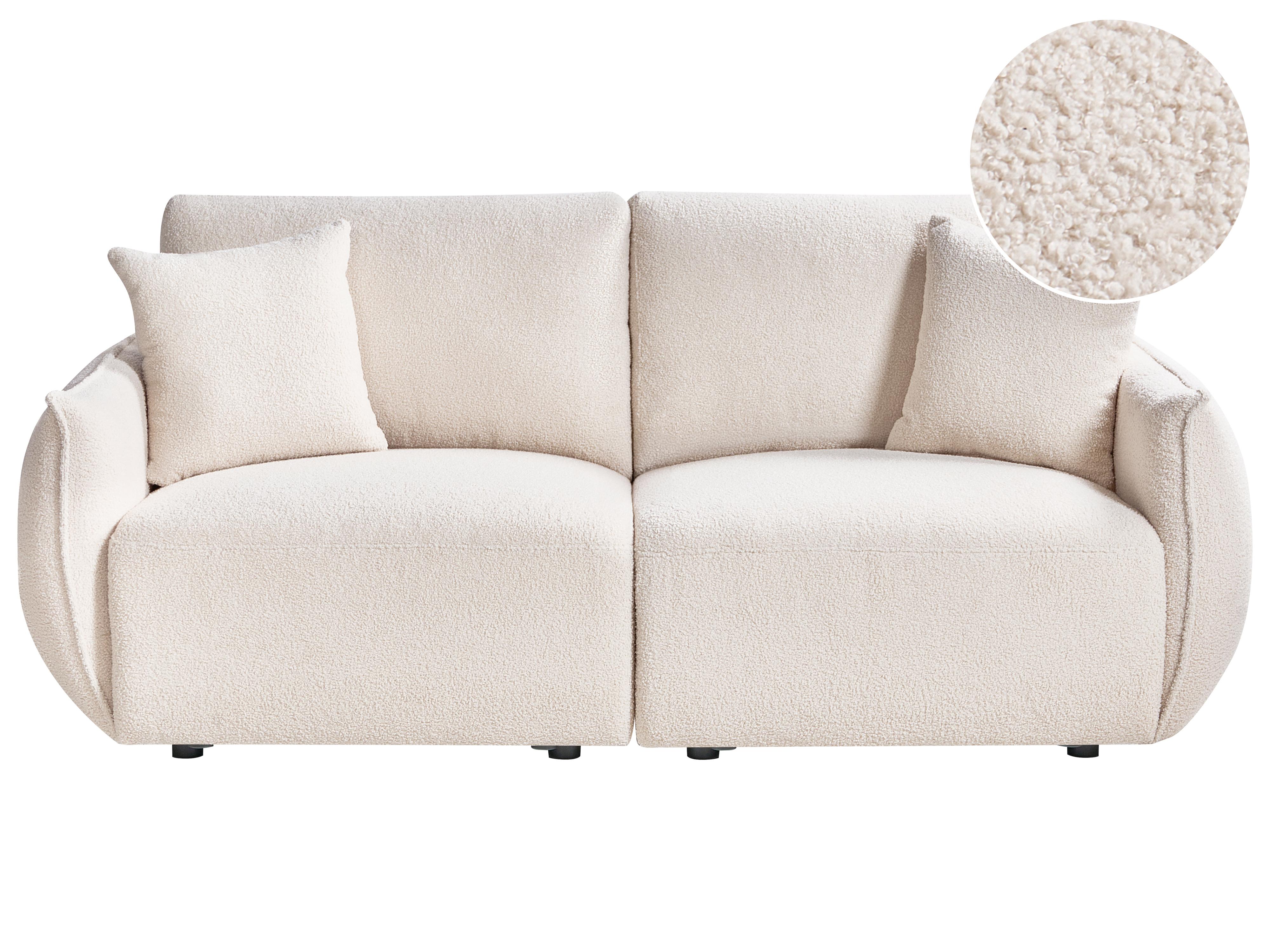 Modulaire bank 2-zits MESNALI Bouclé Gebroken wit