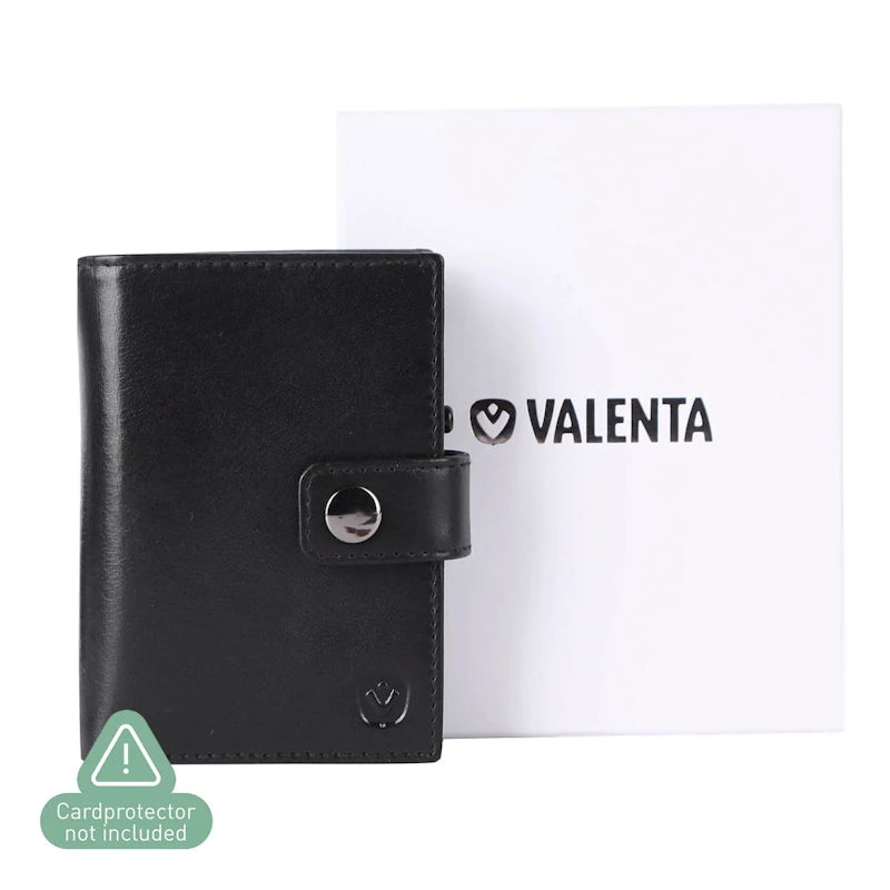 Valenta Card Wallet Leather MagSafe Luxe Black