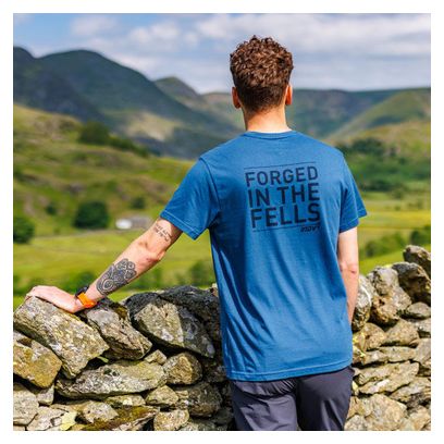 Maillot manches courtes Inov-8 Graphic Forged Bleu
