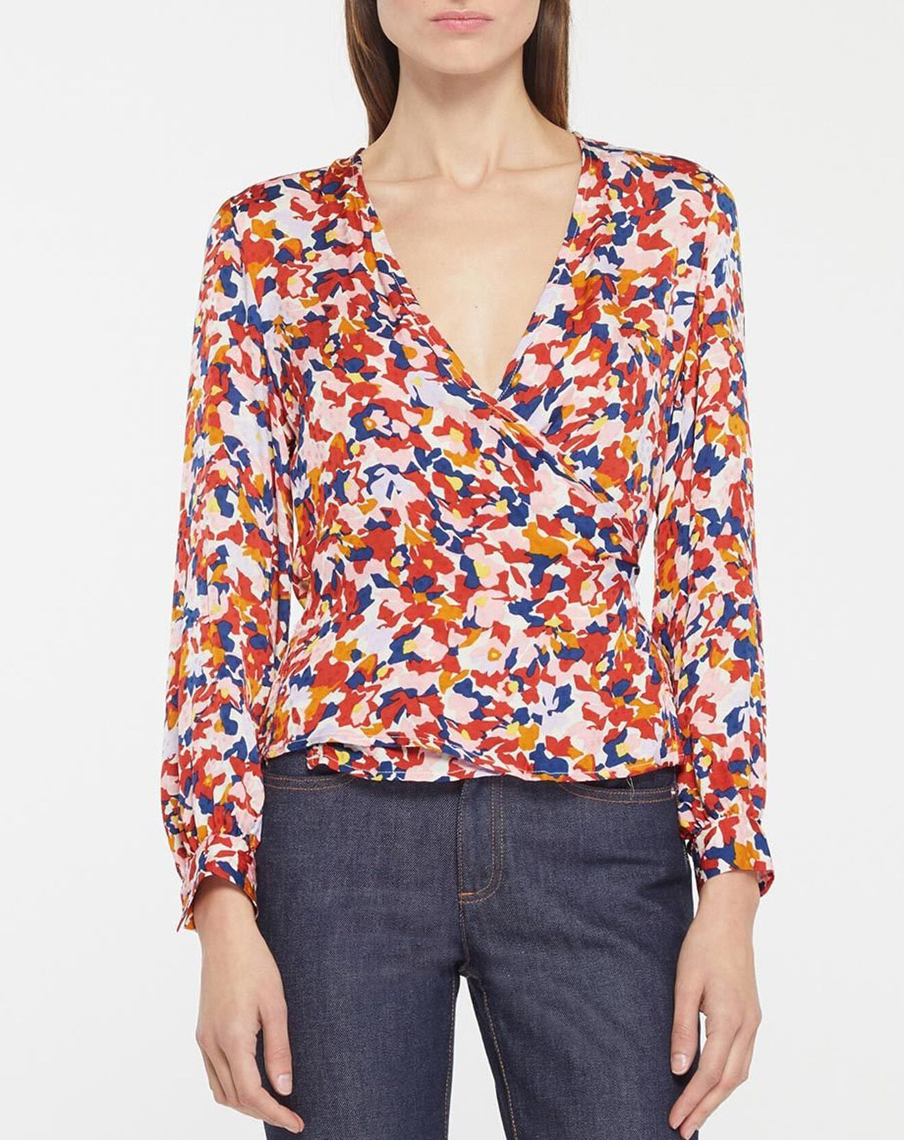 Galeries Lafayette Top Cache-cœur Caprice imprimé multicolore