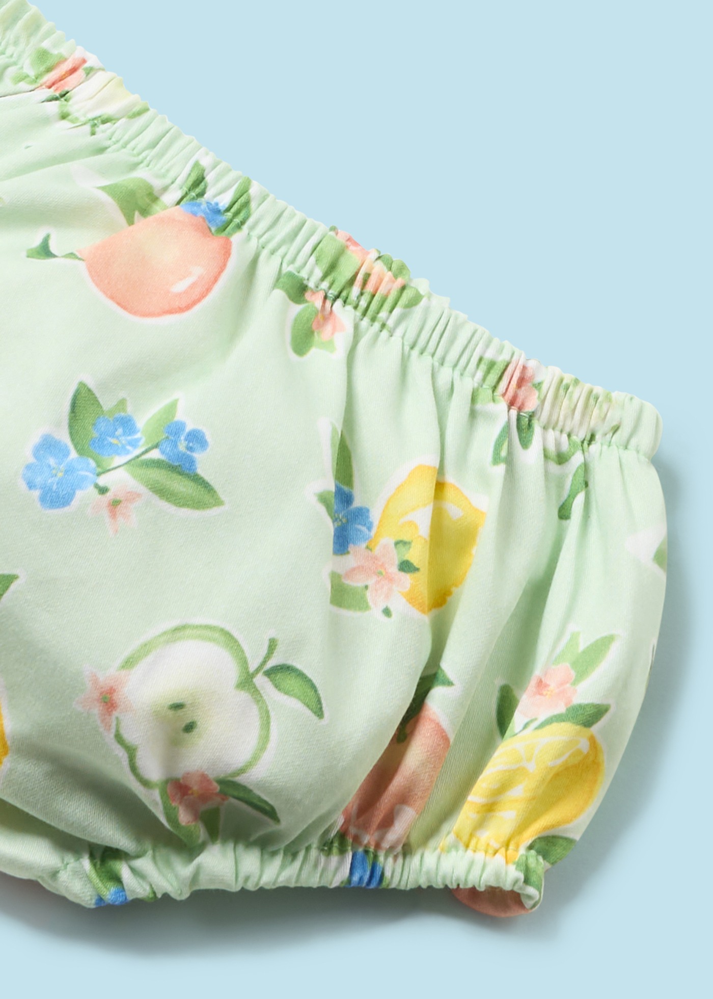Vestido de fralda estampado em cetim Juicy para recém-nascido
