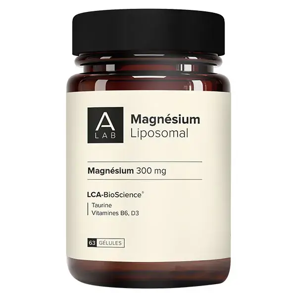 A-Lab Magnésio Lipossomal 300 mg - Estresse, Fadiga, Distúrbios do Sono - 63 cápsulas