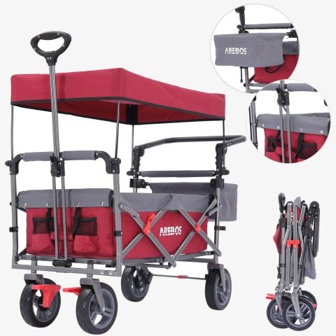 Bollerwagen mit Dach Premium