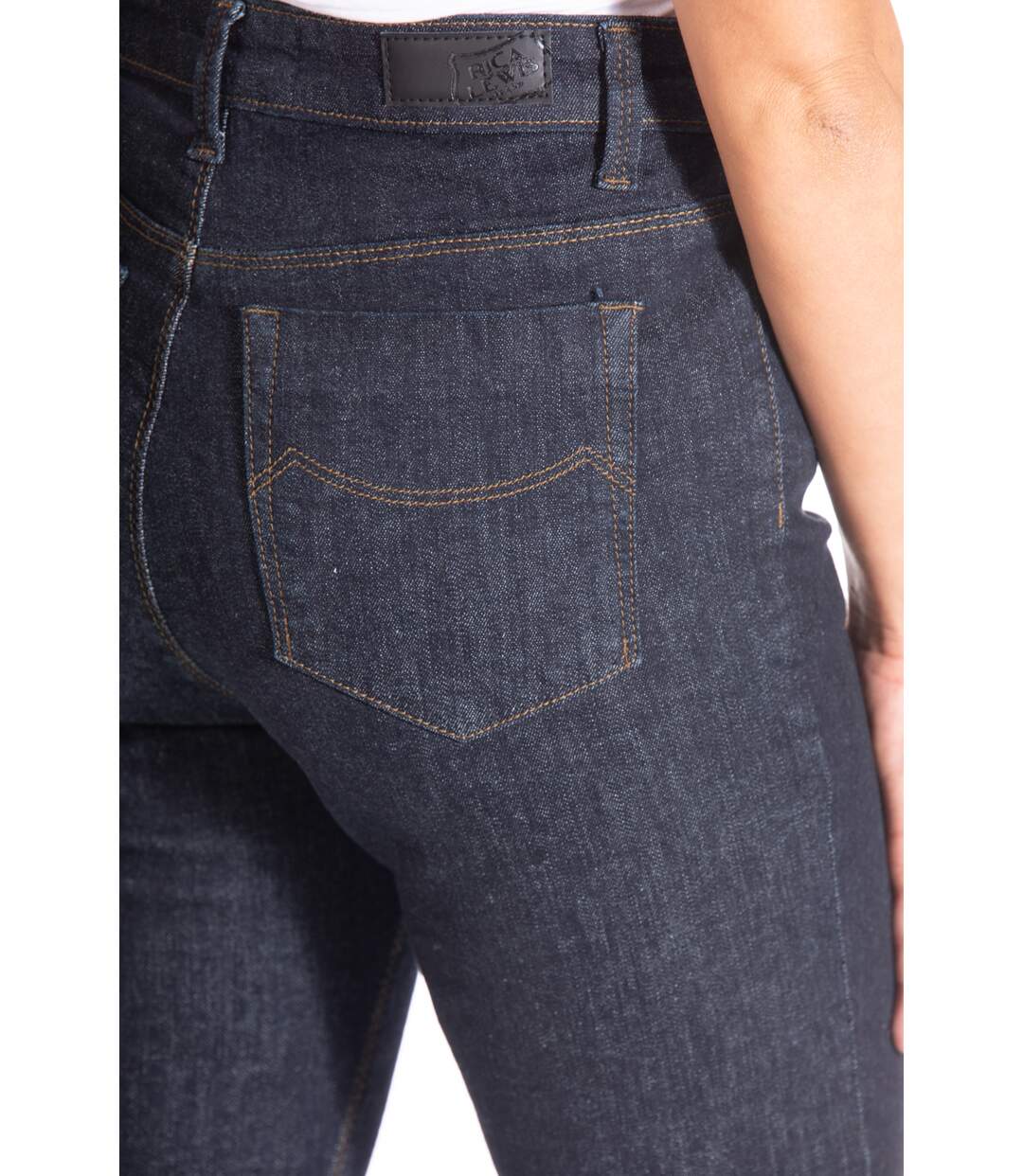 Jeans coupe droite denim stretch brut ZELDA BLEU