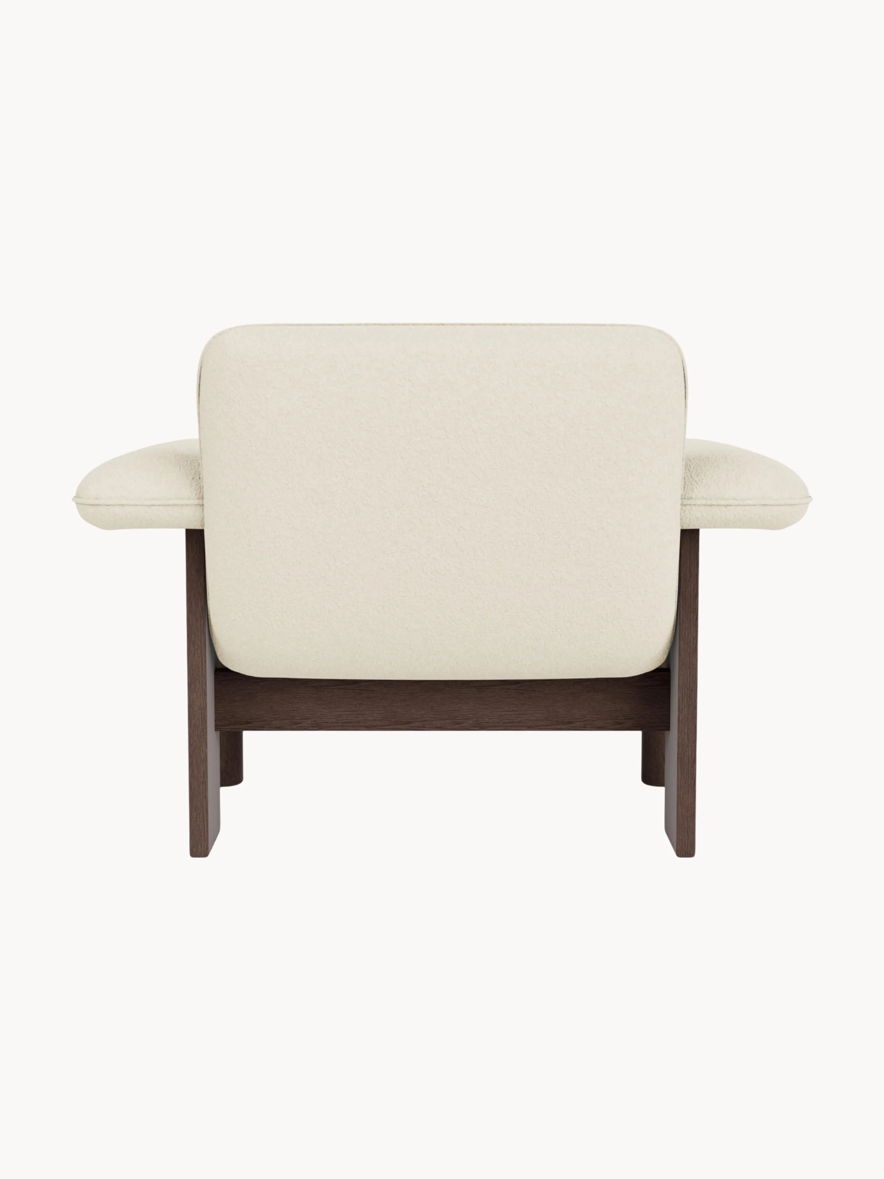 Wollen loungefauteuil Brasilia van eikenhout