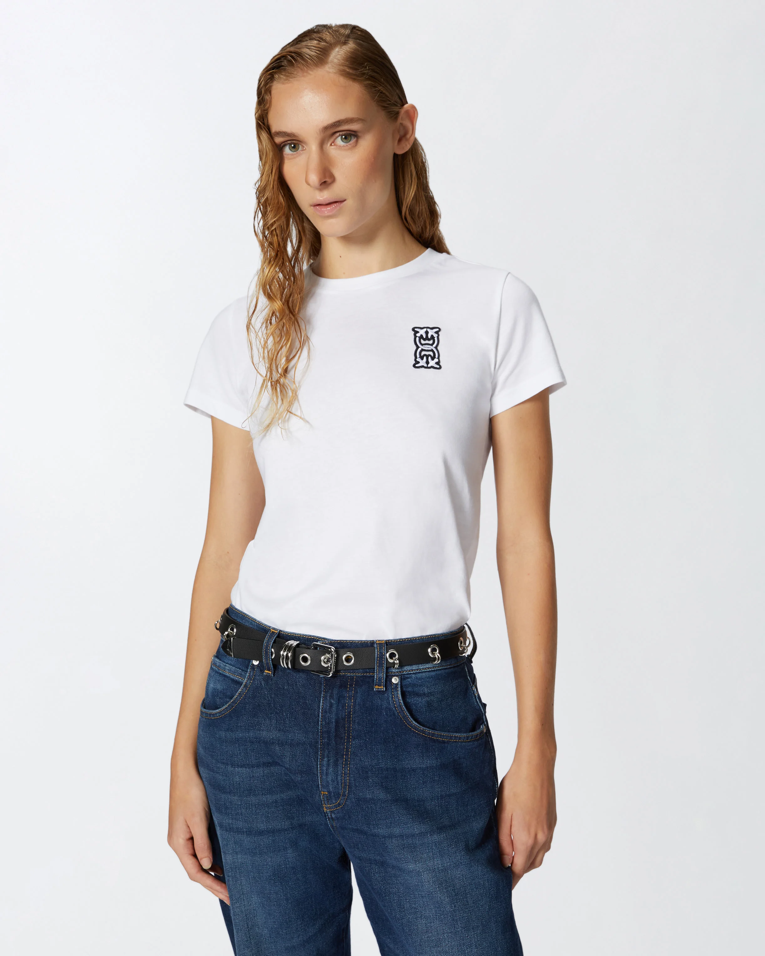 T-shirt avec appliqué monogram | Blanc