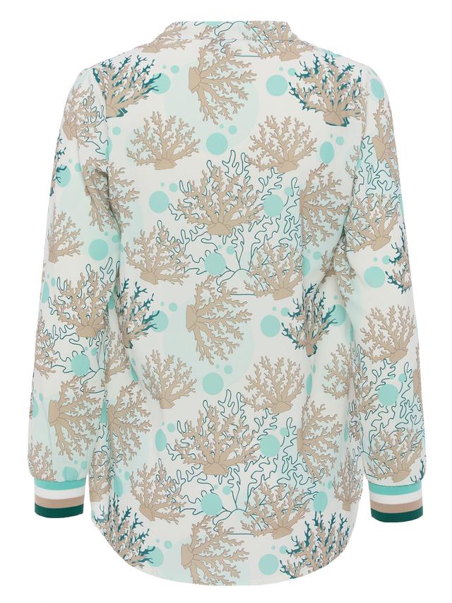 Bluse im Korallendruck