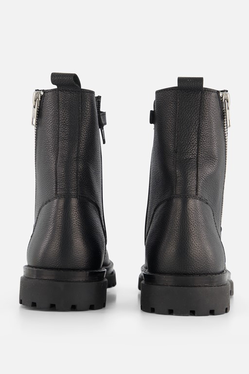Muyters Veterboots zwart Leer