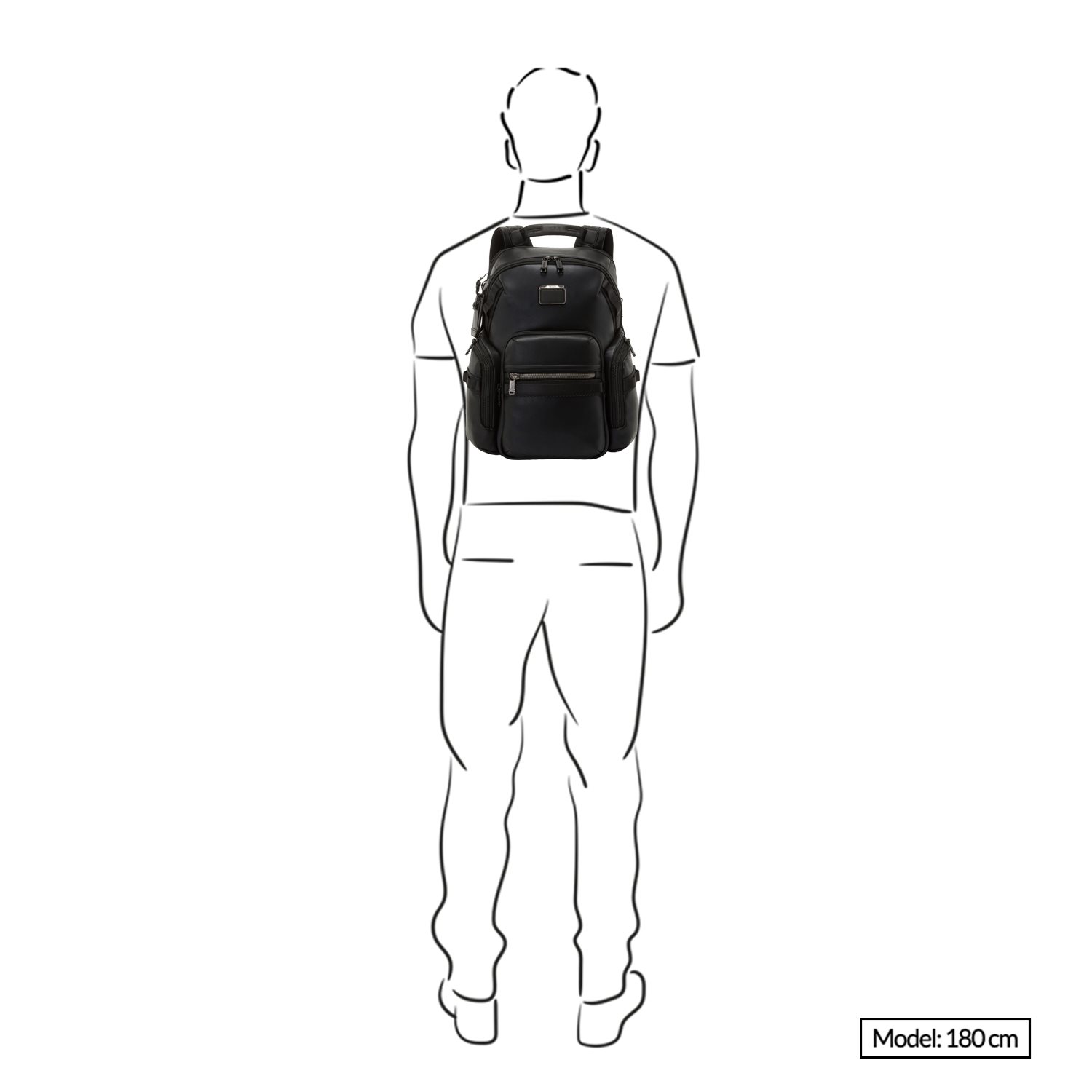 Tumi Alpha Bravo Nathan Navigation Backpack Leather black