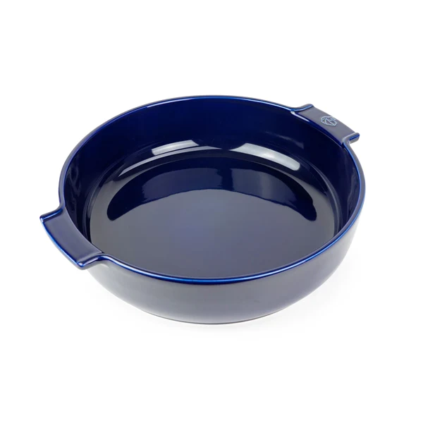 Plat four rond céramique bleu 34 cm Peugeot