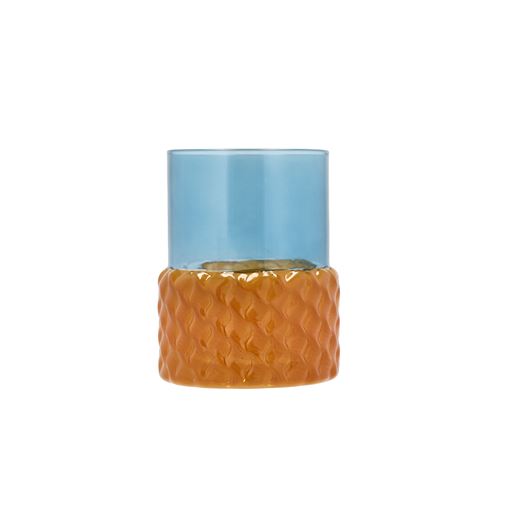 Villa Collection Styles Fyrfadsstage, Blue/Amber