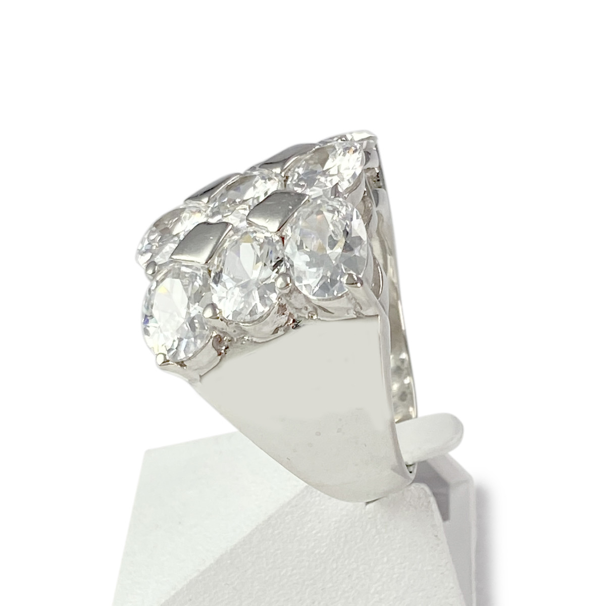 Bague d'occasion  argent 925 zirconias