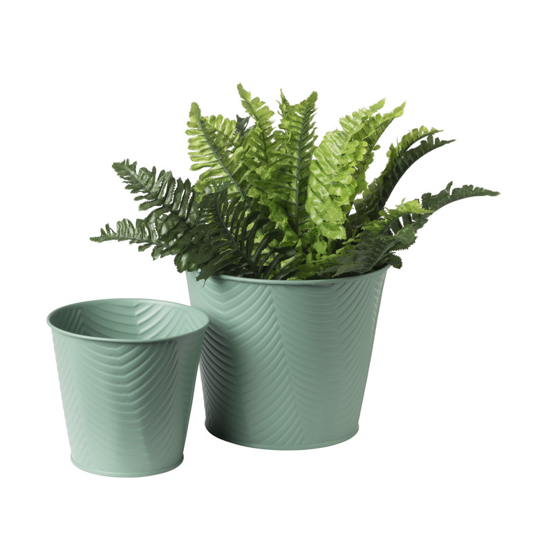 Bloempot patroon maat S - ø12x13 cm - groen