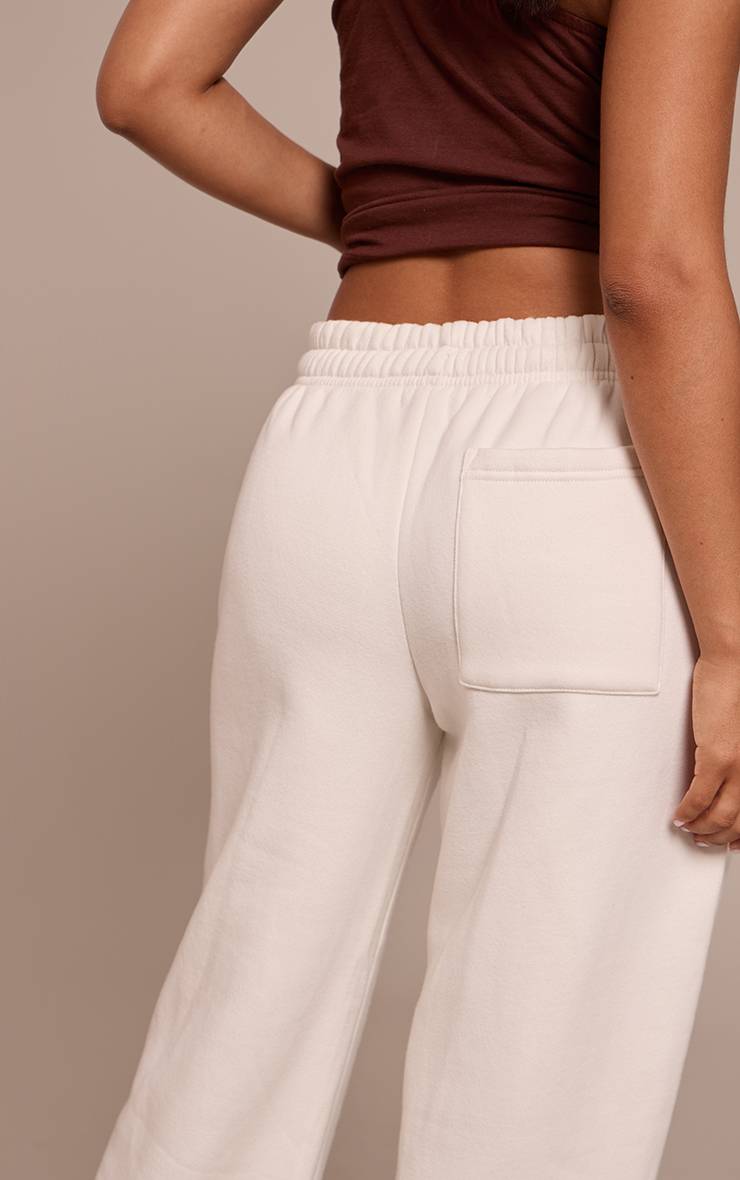 Crème Pantalon De Jogging Petite À Jambe Droite