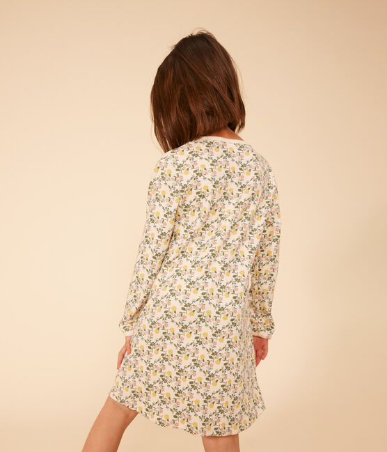 Chemise de nuit en coton motif fleurs enfant