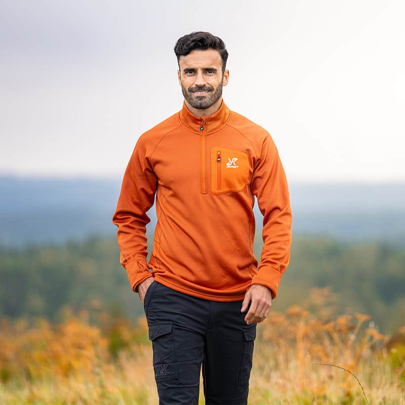 Evolution Half-zip Stretch Fleece Herre Terracotta Brown