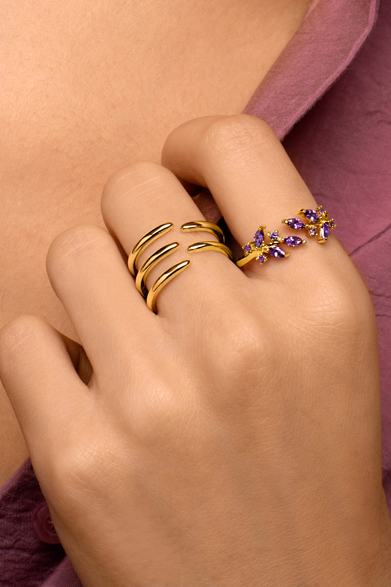 Anel Bougainvillea Dourado
