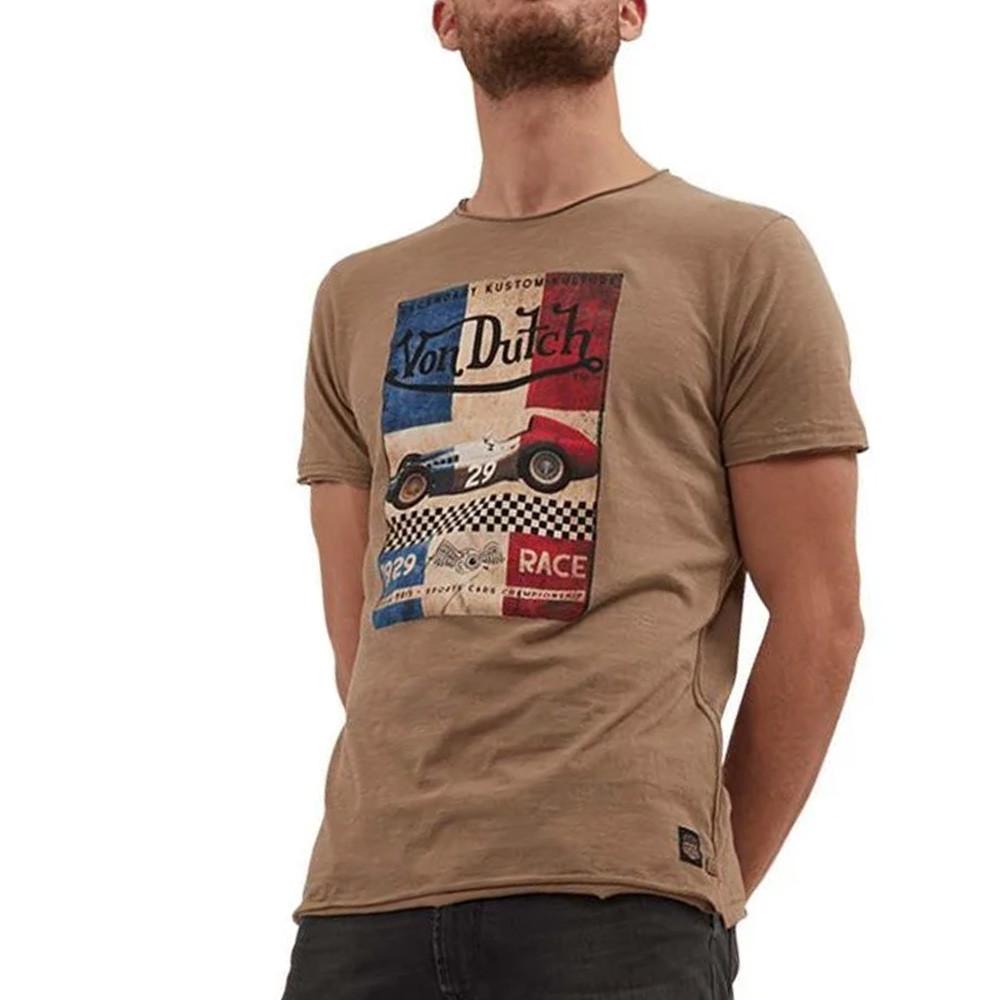 Von Dutch T-shirt Beige Homme Von Dutch GPRIX