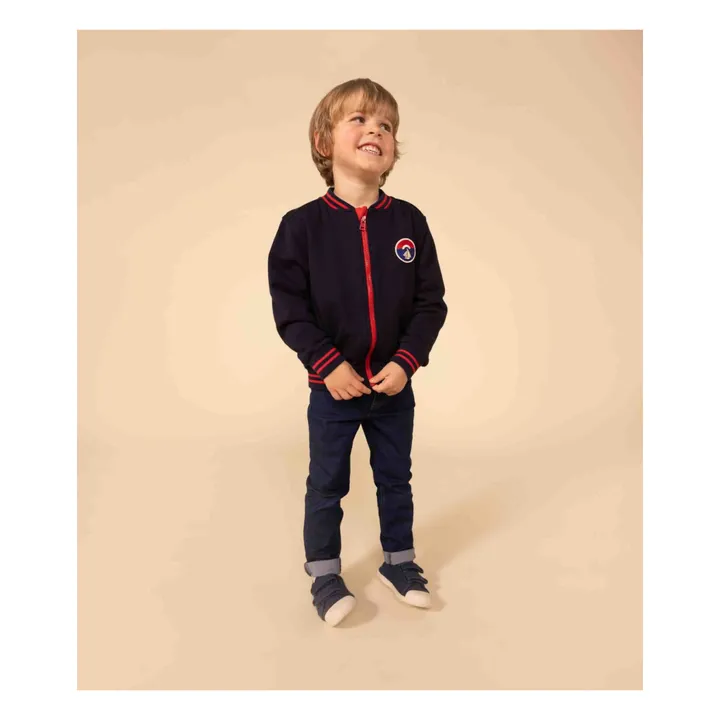 Petit Bateau Teddy en Molleton Brossé | Bleu marine