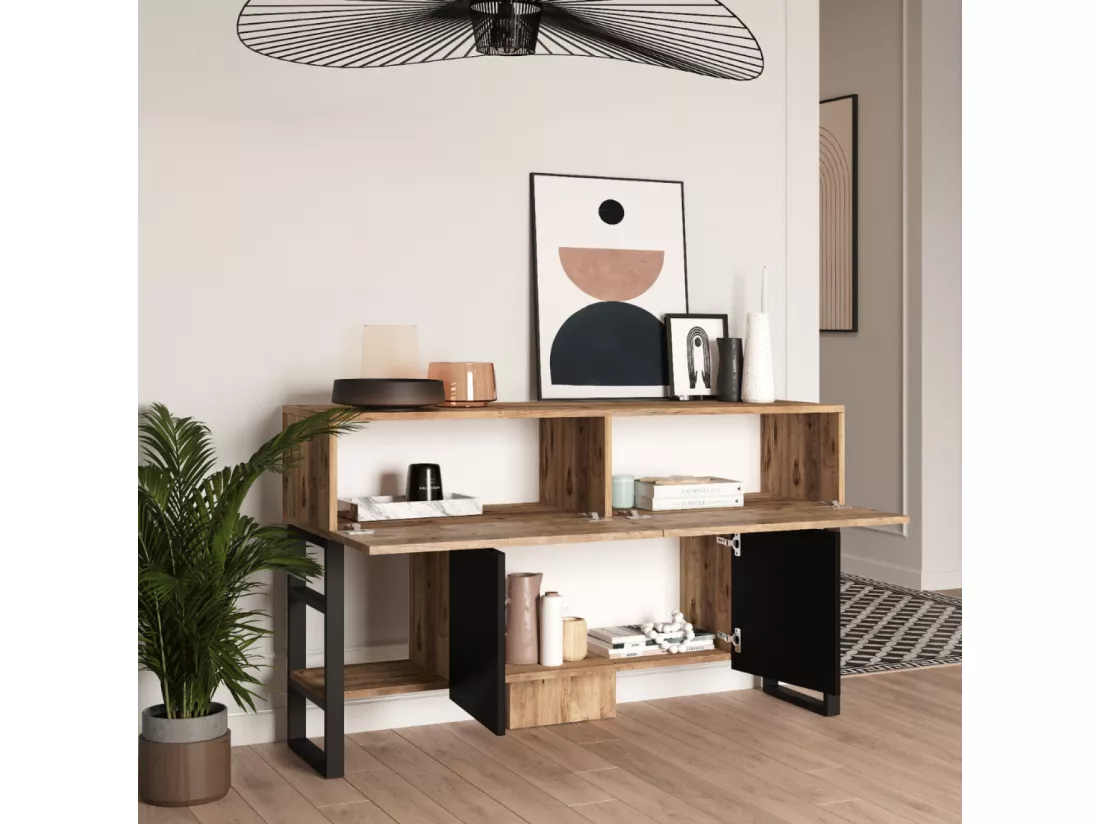Console avec rangements style industriel TARI