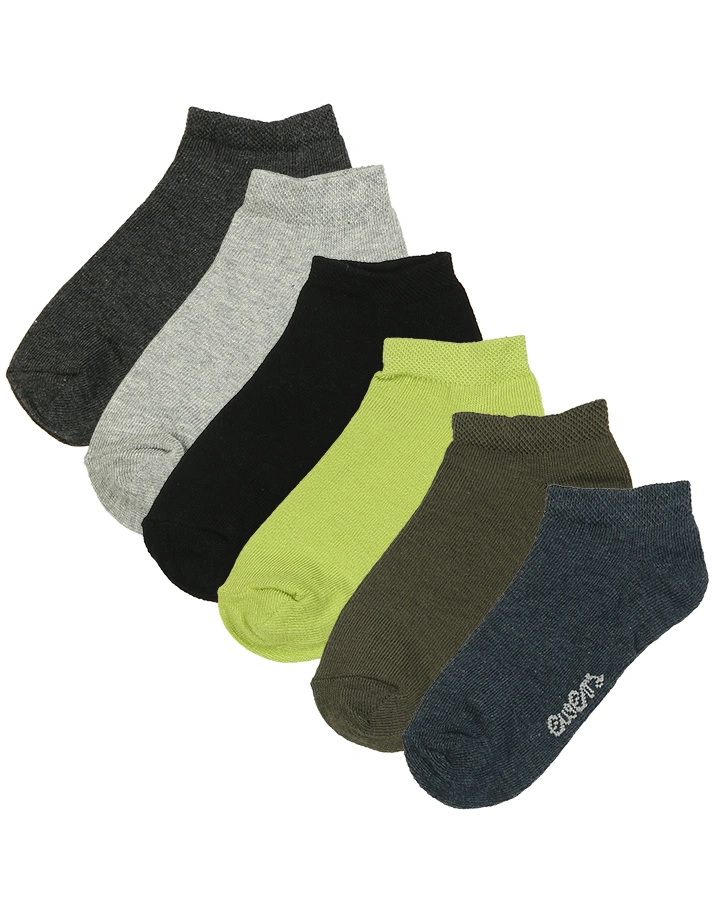 Sneaker-Socken ESSENTIAL MIX 6er-Pack in grau/schwarz/olive