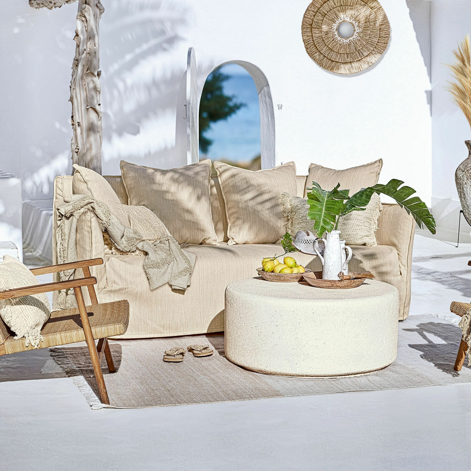 Outdoor-Sofa Ermesinde beige
