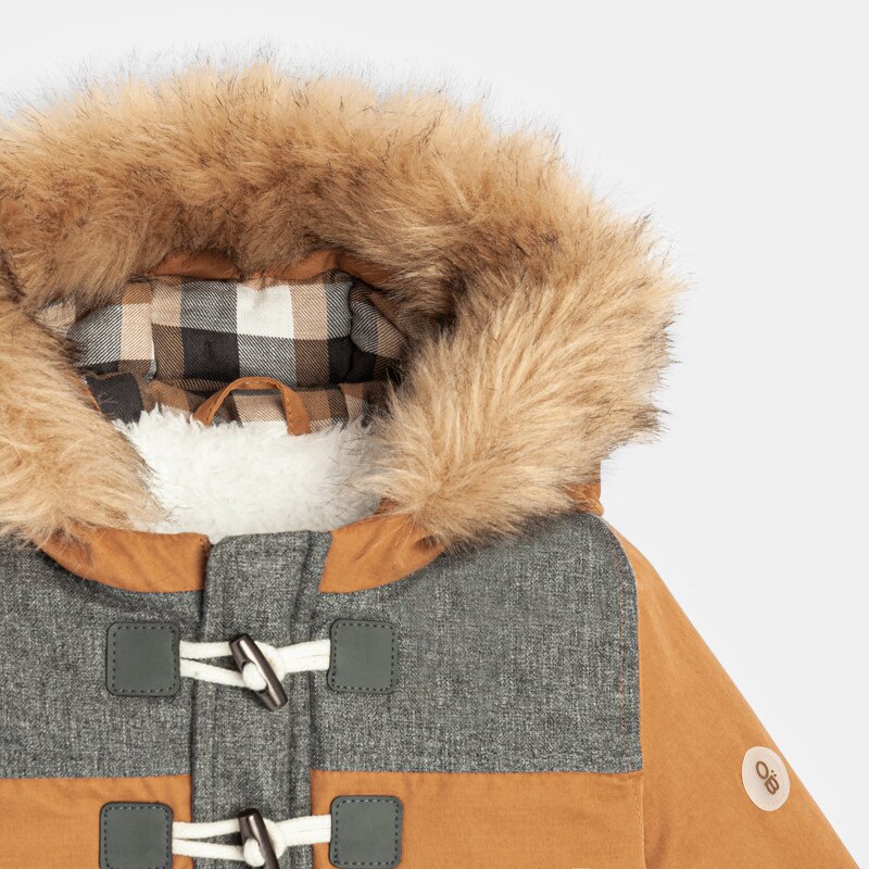 Manteau de ville à capuche marron bébé garçon Marron