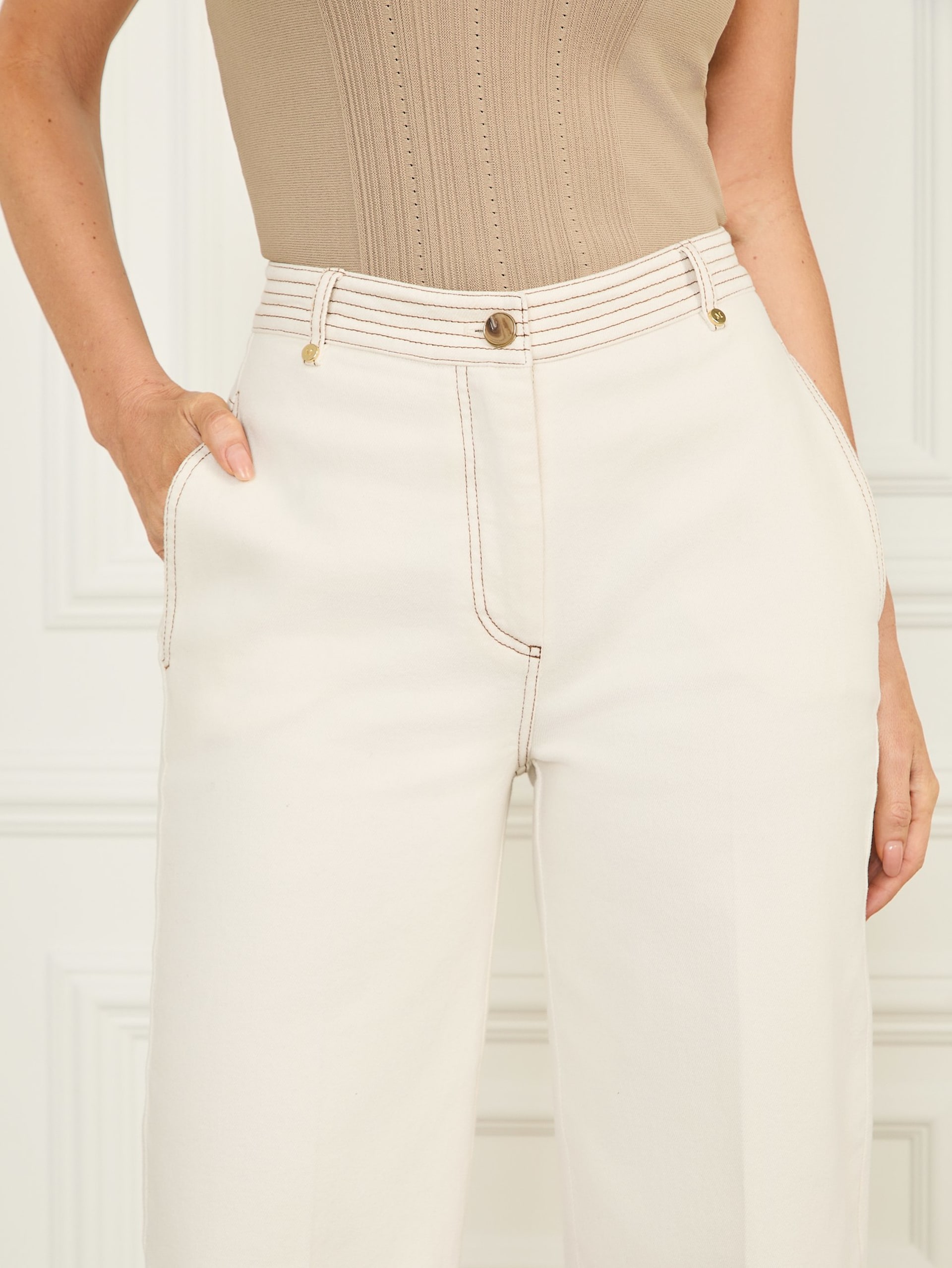 Calça jeans Naomi de perna larga