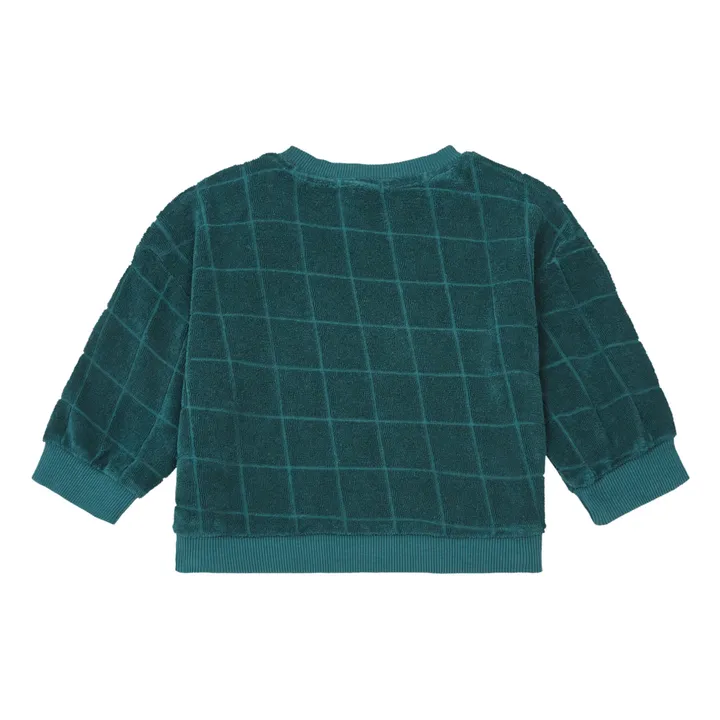 GOLD, Olalala Sweat Eponge Coton Bio Fleurs Sil | Vert sapin
