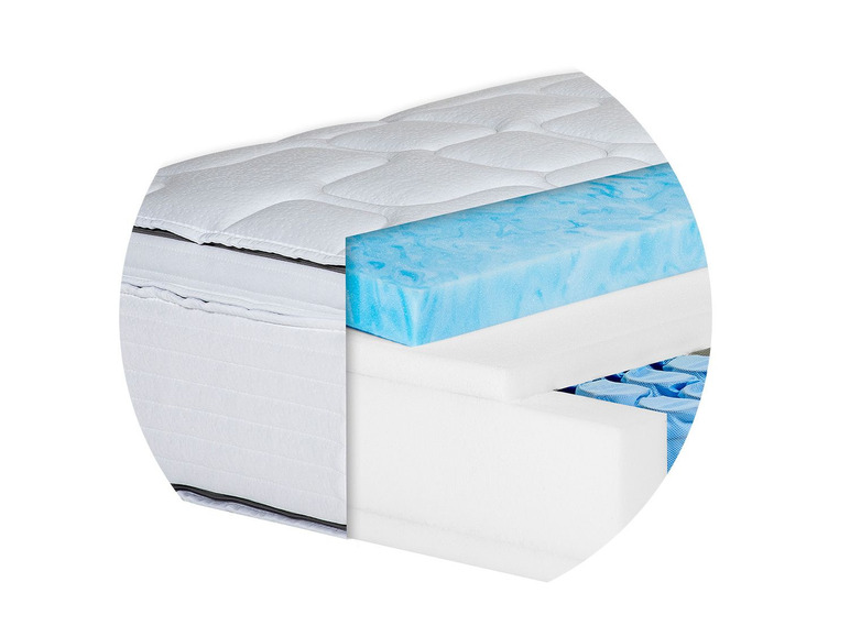 Boxspringmatras met pocketveringkern en gelschuim topper Royal Flex